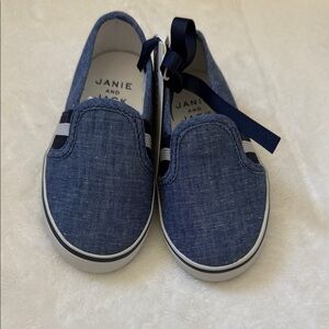 Janie and Jack Navy Slip-On Sneakers